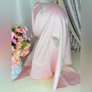 Pink rhinestone square hijab